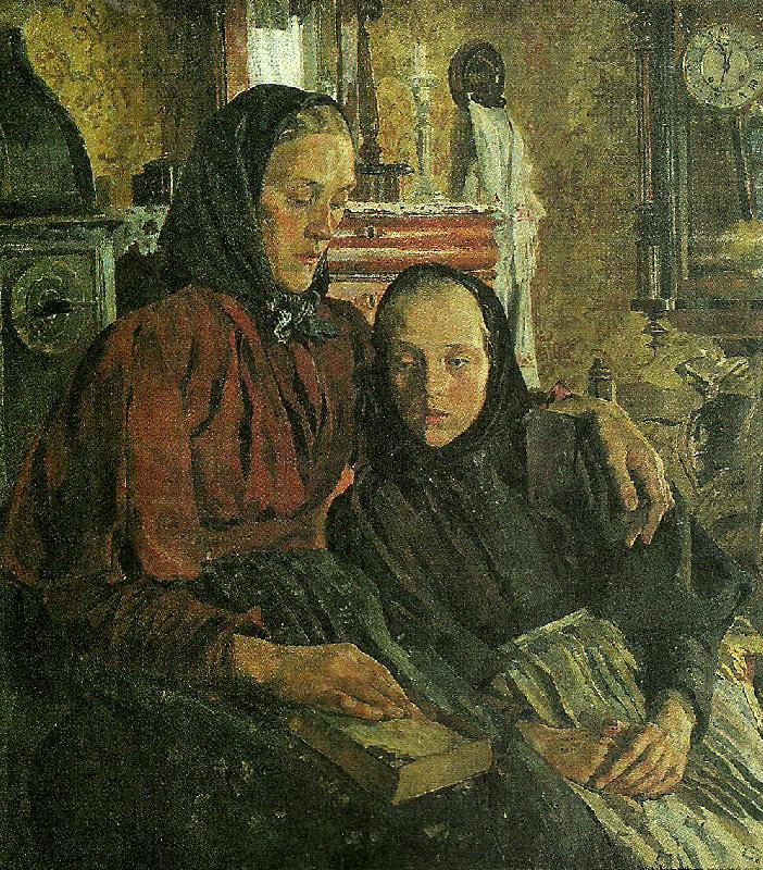 Carl Wilhelmson systrar oil painting image